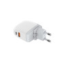 Зарядно устройство 220V с 1 PD и 1 USB изход 30W + кабел Lightening / iPhone - LDNIO A2522C ( Quick Charge 3.0, Adaptive Fast Charging )