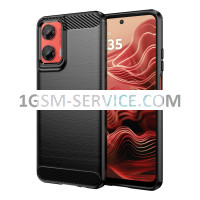 Carbon Fiber  силиконов гръб за Motorola Moto G35 5G / XT2433-3, XT2433-4 