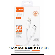 USB дата кабел LDNIO LC902C накрайник Type C - Lightning iPhone Плетен ( 30W Fast Charging Data Cable )