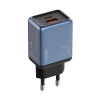 Зарядно устройство 220V с 1 PD и 1 USB изход,  45W + кабел Type C -Type C  - LDNIO Q12  (GaN 45W USB-C/A Gallium nitride Super Fast Charger )