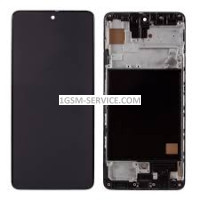 TFT Дисплей с рамка за Samsung Galaxy A51 ( 2020 ) / A515 , SM-A515F  без пръстов отпечатък