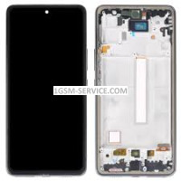 TFT Дисплей с рамка за Samsung Galaxy A53 5G ( 2022 ) / A536, SM-A536B черна