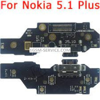 Блок захранване ( PCB ) за Nokia 5.1 Plus / TA-1105, TA-1108, TA-1120, TA-1112, TA-1109 + микрофон