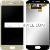 Дисплей + Tъч скрийн за Samsung Galaxy J3 2017 / J330 , SM-J330 / златен /