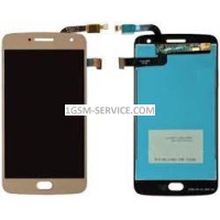 Дисплей + Тъч скрийн за Motorola Moto G5 Plus / XT1685 / златист /